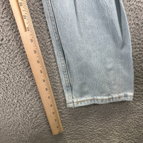 Levi's 505 Jeans Mens 31x32 Blue Denim Cotton Straight Leg Stretch Workwear - Picture 8 of 10